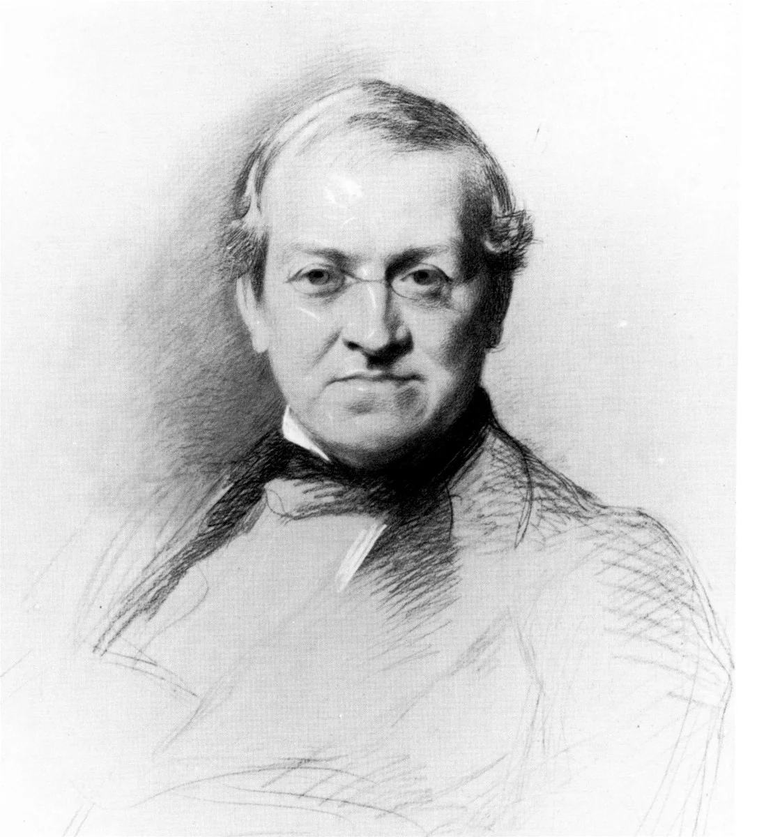 Portrait drawing of Sir Charles Wheatstone, English physicist who coined the word microphone in 1827.