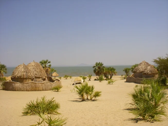 View of Lake Turkana from the western shore near Eliye Springs